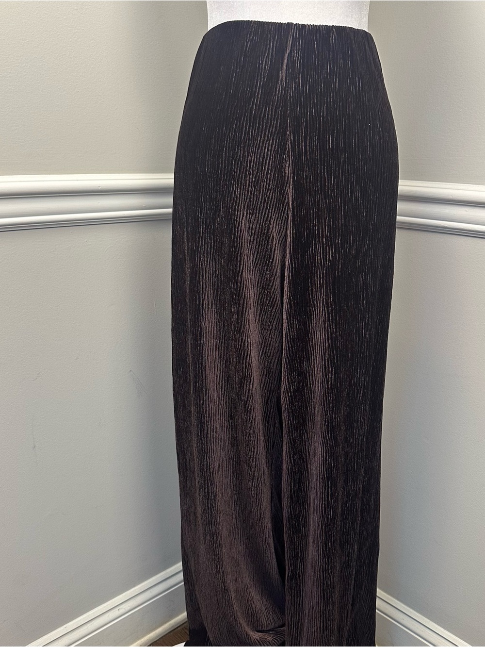 MNG Brown Wide-Leg Velvet Pants XL NWTS